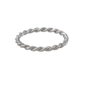 Vintage Sterling Silver 925 Twisted Rope Band Ring Size 3